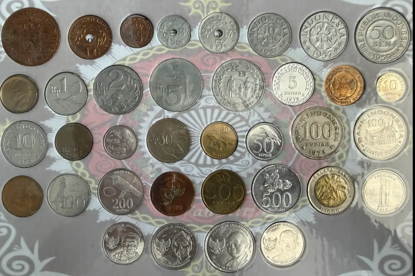 Set Koleksi Uang Koin Kuno Nusantara (Era Kolonial Hindia Belanda hingga 2016) - uang kuno Indonesia asli - foto 1
